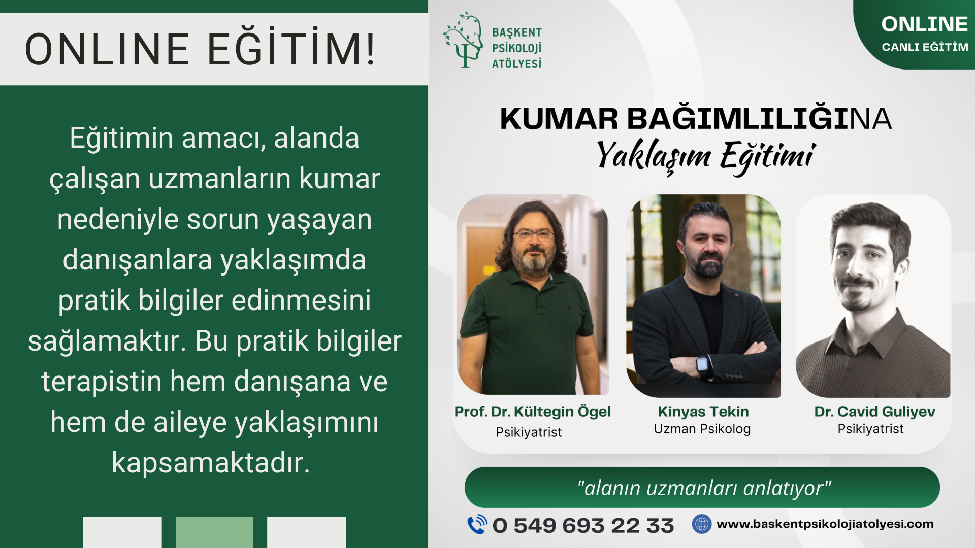 Kumar Bağımlılığına Yaklaşım Eğitimi