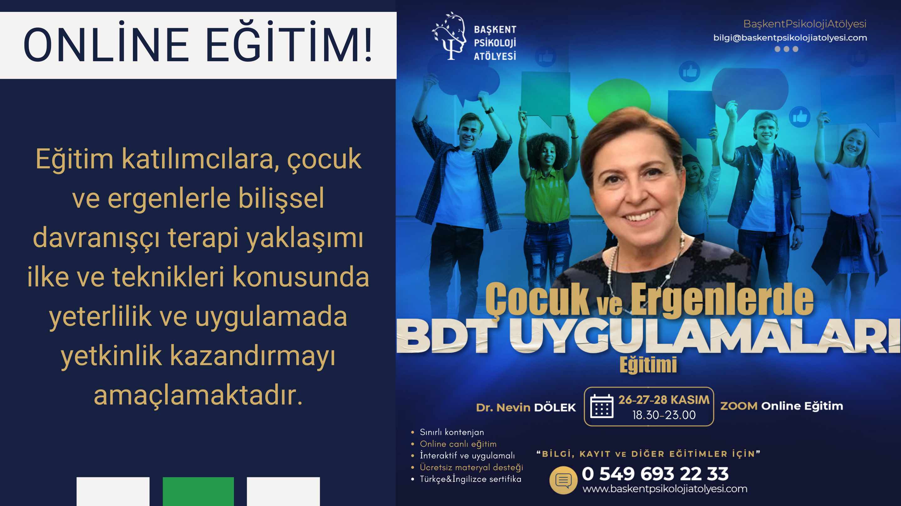 Çocuk ve Ergenlerde BDT Uygulamaları Eğitimi